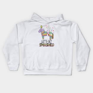 Let's Get Smashed Funny Pinata Pun Cinco De Mayo Kids Hoodie